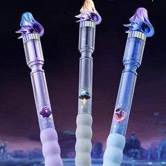 爱好旋风笔转转笔ST头按动中性笔刷题笔速干0.5mm黑解压黑科技笔