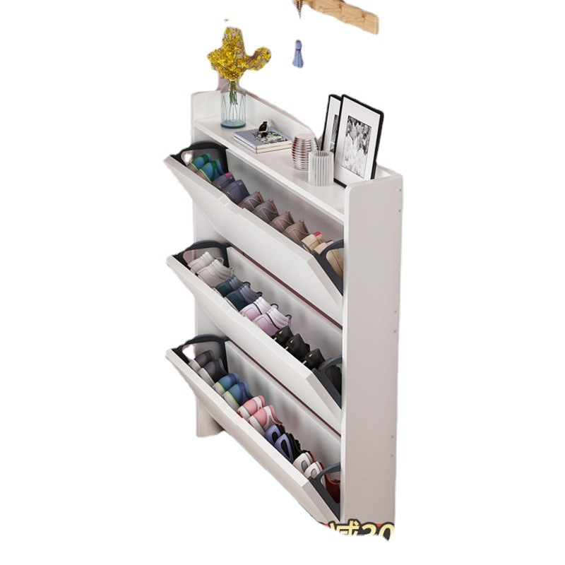 Zapatero con tapa abatible para la entrada del hogar, nuevo modelo 2022, mueble de entrada moderno y sencillo, mueble de almacenamiento detrás de la puerta, estante para zapatos.