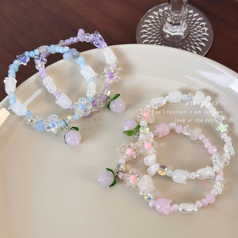 Brand cute blue small design beaded bracelet