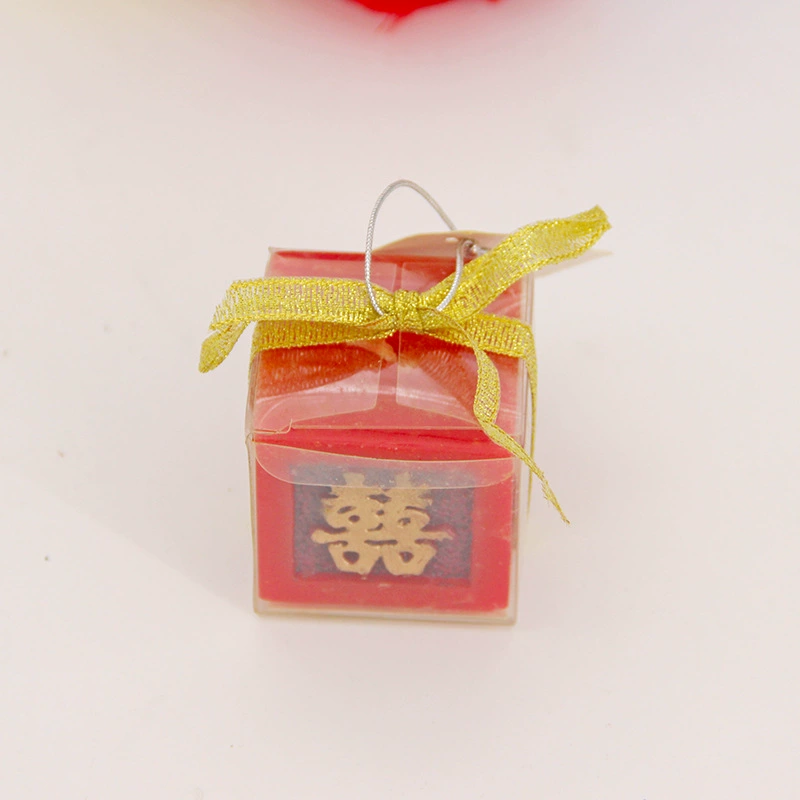 Свадебные принадлежности украшение свадебной комнаты Двойная свеча счастья большой красный китайское счастливое слово маленькая квадратная счастливая свеча 4 см