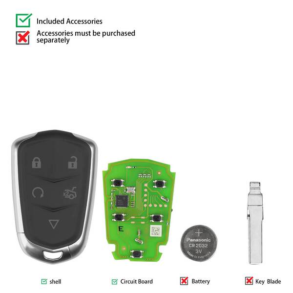 XHORSE XSCD01EN XM38 Series Universal Key5-key VVDI smart remote…