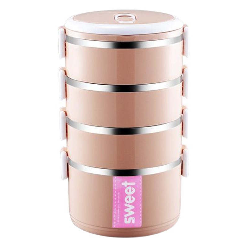 Caja de almuerzo aislada de acero inoxidable de ventas directas de fábrica profundización caja de almuerzo multiusos caja de almuerzo sellada de múltiples capas barril aislado de Estudiante