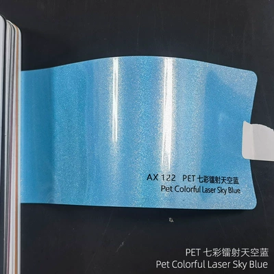 Automotive Film | series matte laser Black - colorful-laser-sky-blue