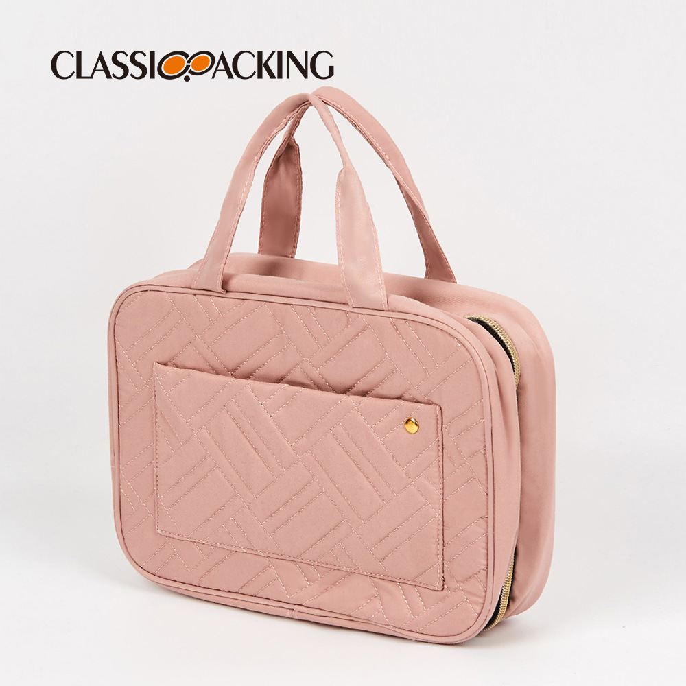 Bolsa de almacenamiento de herramientas cosméticas multifuncionales al por mayor de fábrica de gran capacidad impermeable material de viaje portátil simple bolsa de cosméticos