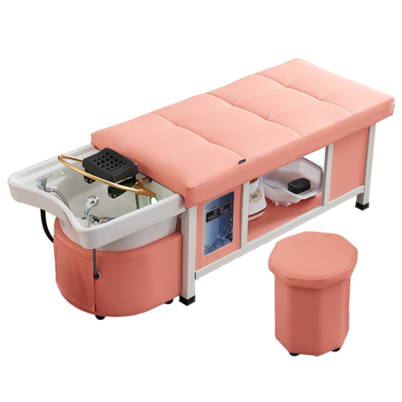 Cama de tratamiento de cabello de estilo tailandés con calentador de agua para salón de belleza especial de peluquería y fumigación de circulación de agua
