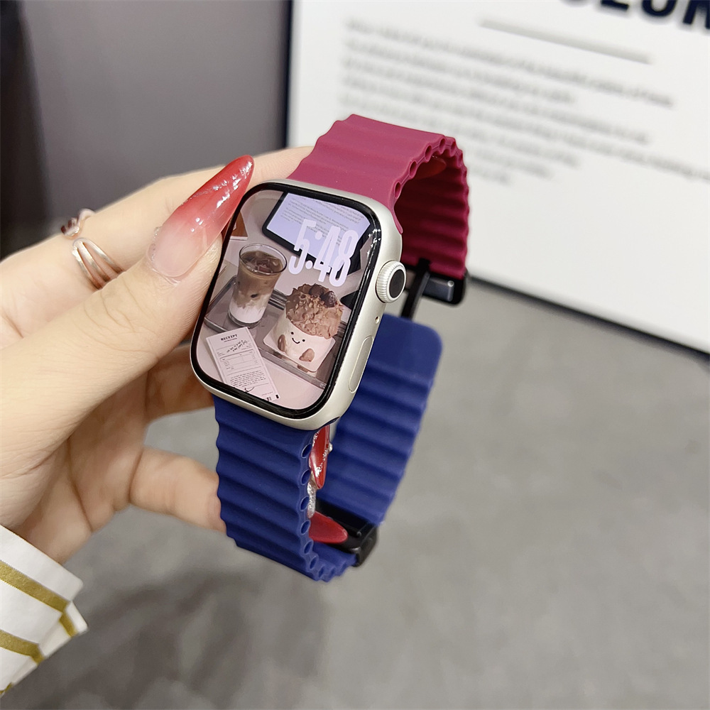 Suitable for applewatch10 Apple Watch iwatch9876SE marine silicone…