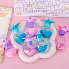 Glow-in-the-dark toy press to launch spinning top with glowing high-speed top with launcher for vintage street stalls, student small gifts