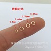 The US 14K Package Gold Open Circle closed -mouth ring single circle C circle to connect the tail connection O circle DIY imported gold material accessories