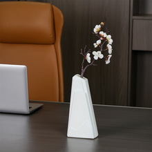 塑料花瓶北欧风创意假山插花容器摆件干湿花花瓶仿釉仿瓷花盆