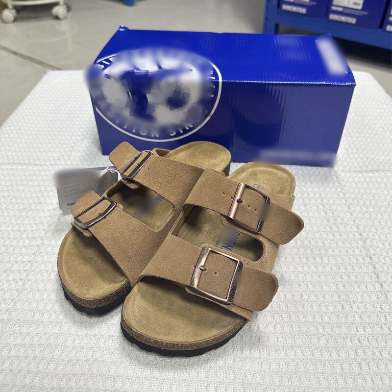 女夏外穿厚底休闲沙滩二字拖软木拖鞋男女同款博肯鞋BK真皮勃肯鞋|undefined
