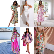 欧美外贸原单女装连衣裙夏季杂款特价品牌尾货跨境服装批发货源欧
