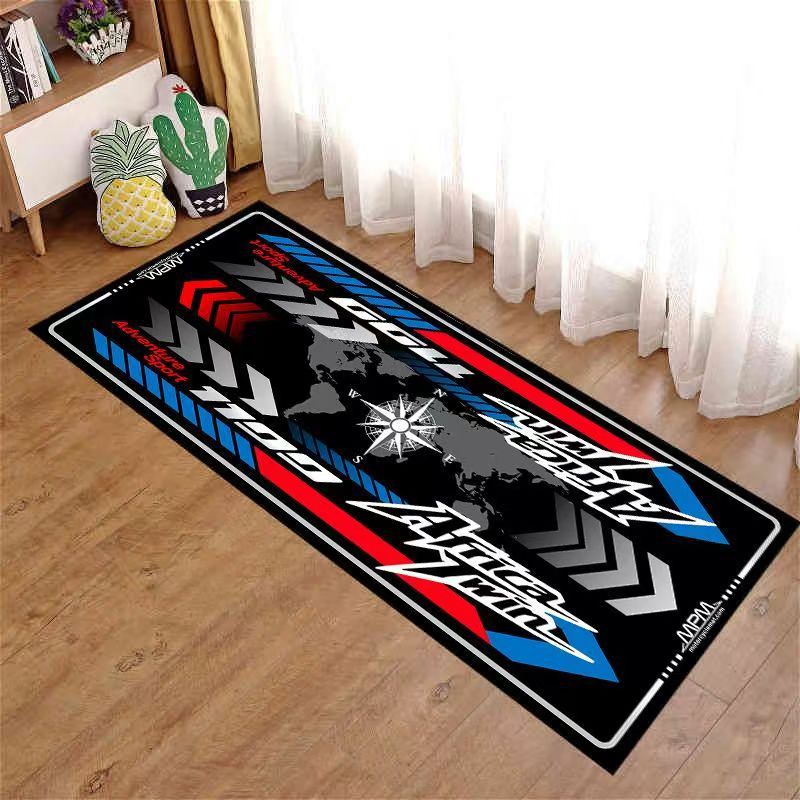 Cross-border Temu American-style diatomite long rug, motorcycle decorative floor mat, dirt-resistant, wear-resistant, easy to maintain, bedside rug
