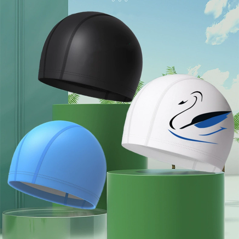 Новый PU слой крышка водонепроницаемый Взрослый Плюс Размер длинные волосы большие дети Плавательная шапочка флаг Плавательная шапочка унисекс оптом