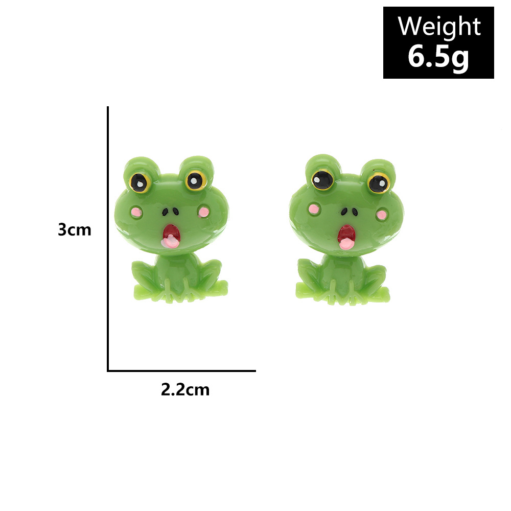 creative childlike animal earrings personality resin frog octopus earrings