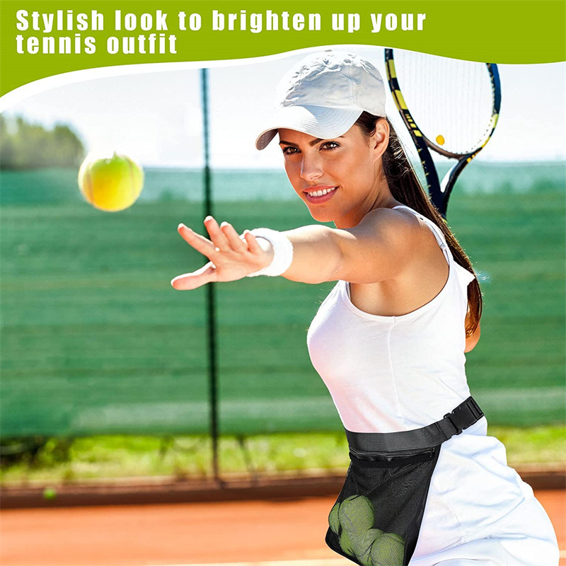 Sac de rangement portable pour balles de tennis, tennis de table, balles de golf, sac de taille pour balles d'entraînement et d'apprentissage du service_voghion.com