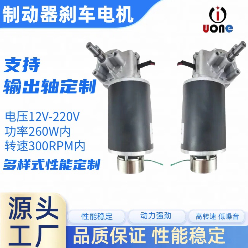 D76直流自锁刹车制动器电机12V110V220V减速电机涡轮蜗杆齿轮机