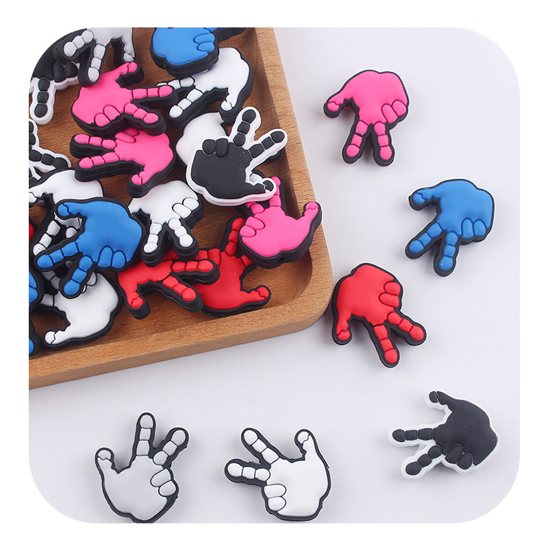 Productos creativos para bebés DIY dibujos animados palma de silicona joyas para bebés tetas cadena de dientes molares accesorios de pulsera de diente nuevo