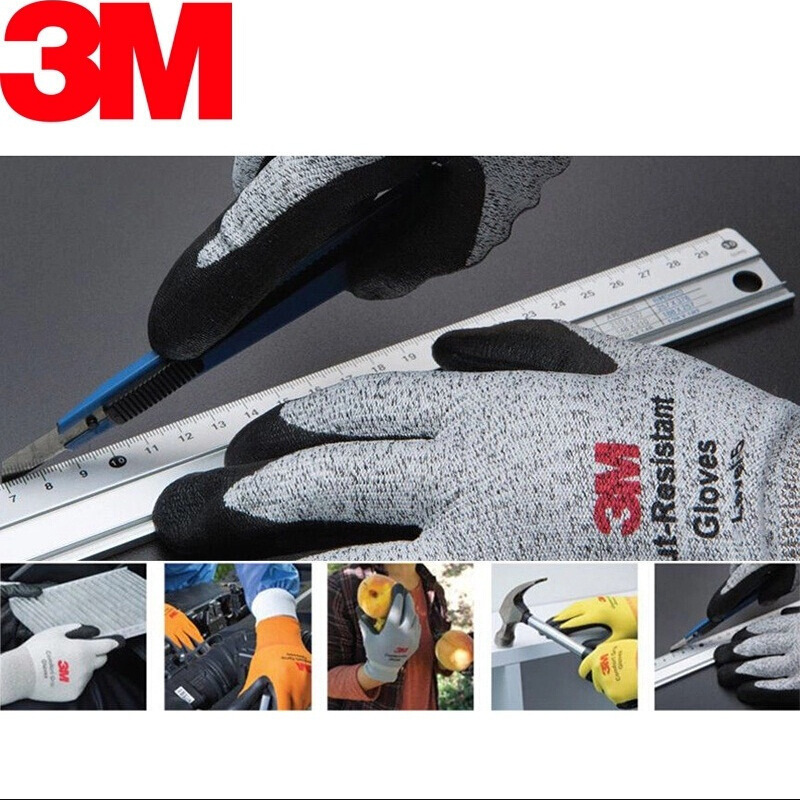 3M anti-corte guantes resistentes al desgaste Grado 5 corte anti-mecánico jardinería matanza corte manipulación industrial guantes de trabajo de protección