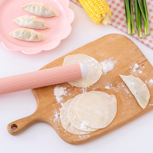 E631 dumpling wrapper rolling pin household large rolling pin baking non-stick noodle rolling pin roller rolling pin