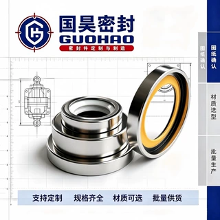 厂家定制空压机鼓风机四氟不锈钢单双唇油封聚四氟乙烯耐油密封圈