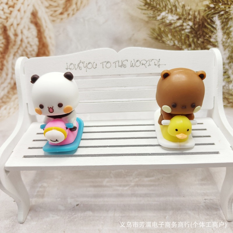 本物の 123 Bubu フィギュア車の装飾トレンディな人形周辺機器かわいいボーイフレンドとガールフレンドの誕生日プレゼントデスクトップ装飾品|undefined