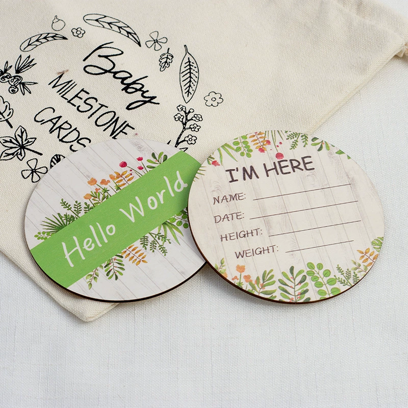 Деревянная детская месячная тарелка DIY деревянная детская мемориальная тарелка детская веха тарелка новорожденный фото месяц дерево