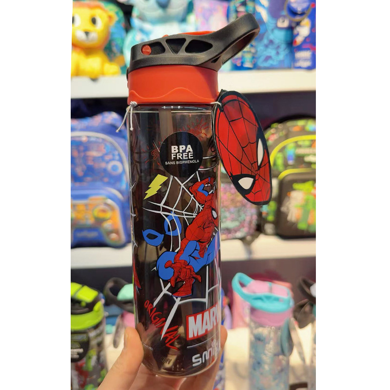 Taza de agua con pajita smiggle australiana Taza ligera y transparente para niños y niñas Taza de agua de 650ml de gran capacidad