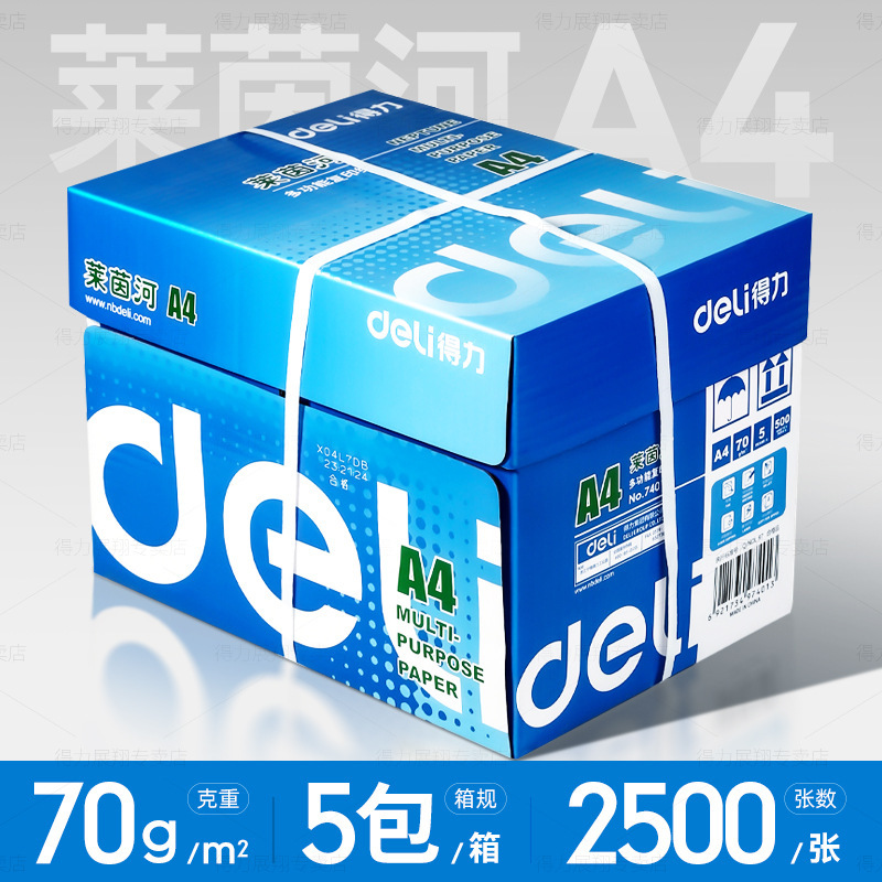 Deli Jiaxuan a4 印刷用紙 a4 紙印刷コピー情報 70g80g 学生ドラフト紙全箱卸売送料無料|undefined