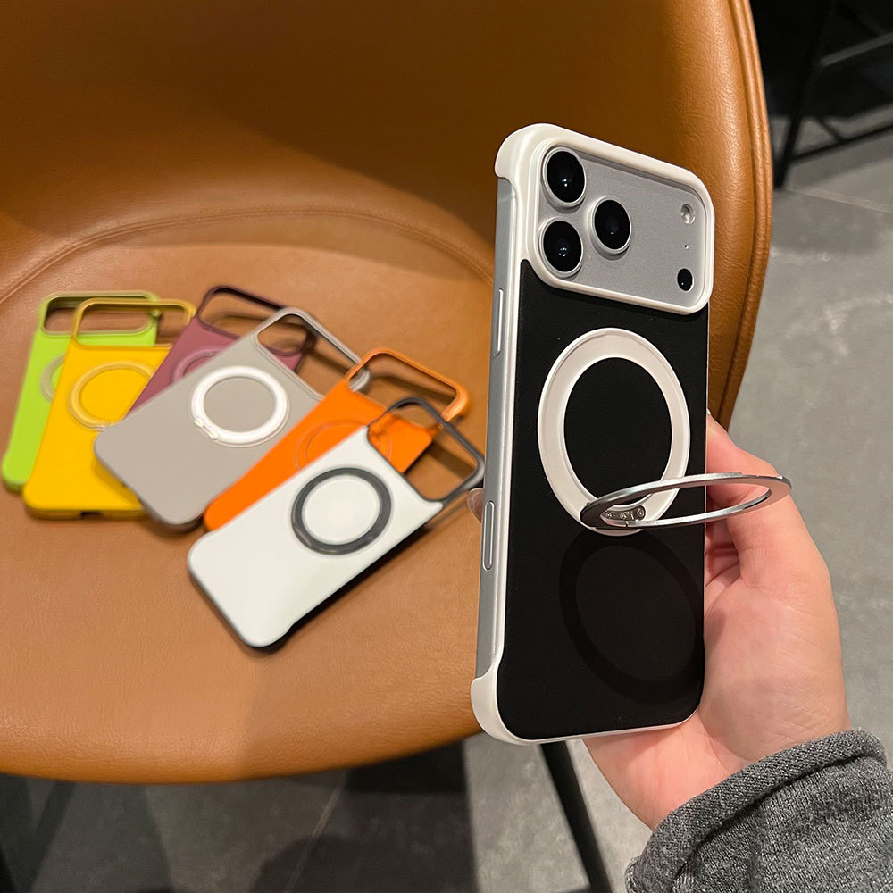 Custodia protettiva ultra sottile senza cornice, compatibile con iPhone 17, Huawei e Xiaomi, con adesivi in pelle e supporto._voghion.com