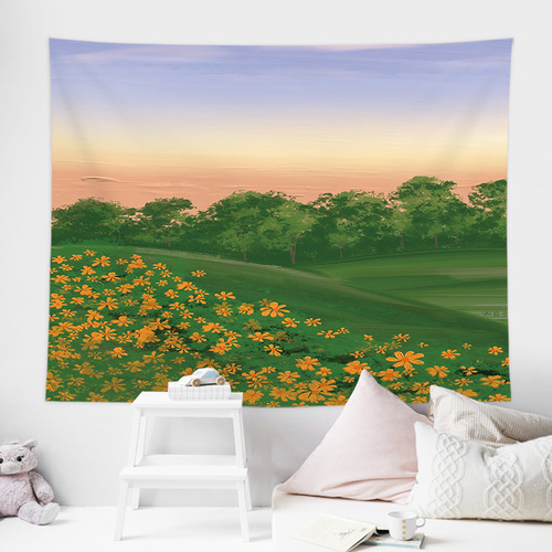 Background cloth ins style hanging cloth cute live broadcast photography photo bedroom wall cloth decoration girl's room layout tapestry