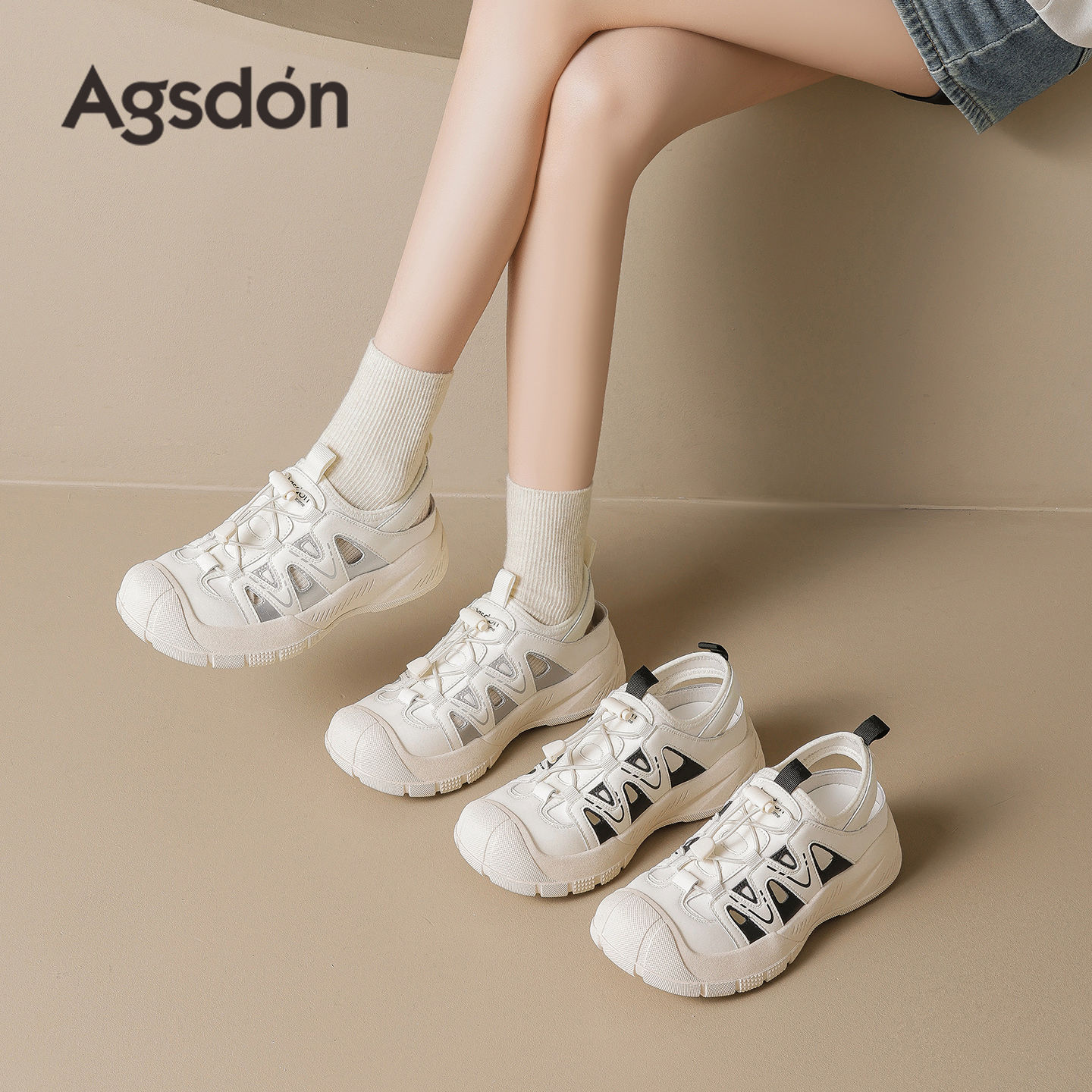 Sandalias deportivas para mujeres 2026 nueva primavera hueco casual al aire libre zapatos de montaña zapatos de retroceso ligero