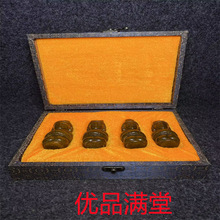 直播供货批发仿古做旧古玩杂项岫玉高古玉手把件摆件琮璜圭币套盒
