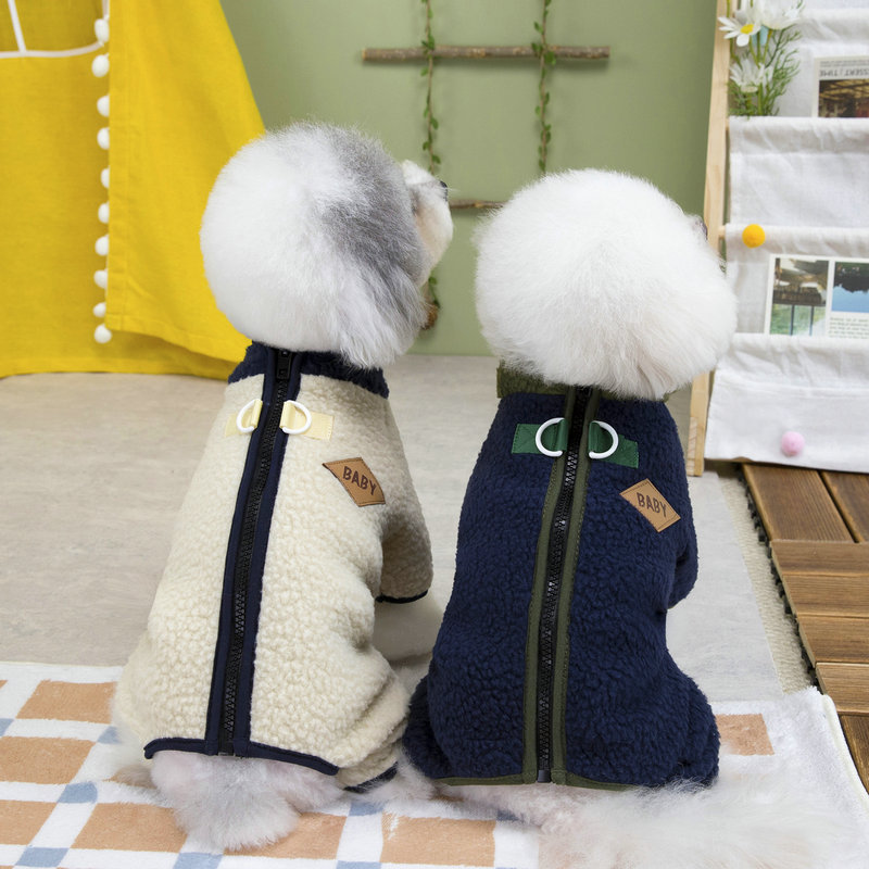 秋冬可牵引加绒狗狗衣服德文宠物泰迪柯基小型犬保暖无毛猫咪衣服|undefined