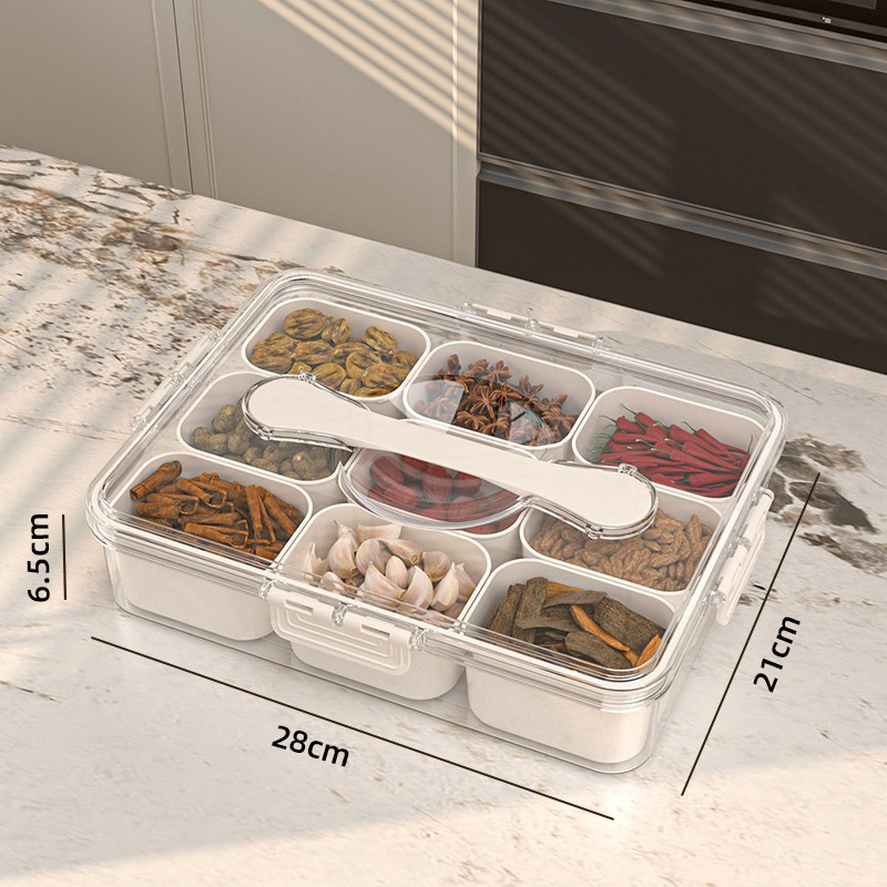 Caja de sellado transfronteriza de grado alimenticio caja de conservación de frutas caja de almacenamiento octogonal al por mayor caja de almacenamiento de refrigerador de饺os portátiles