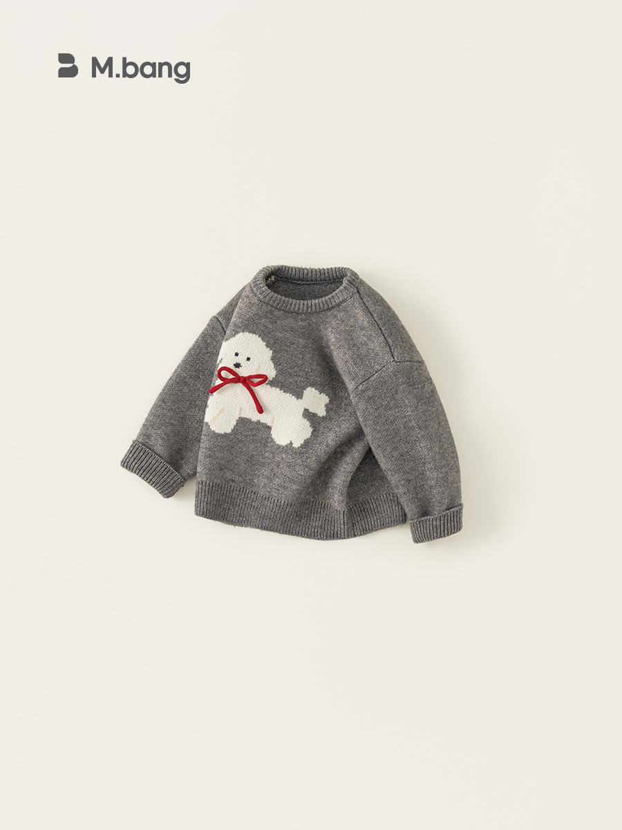 Yubao ropa infantil de niña de dibujos animados suéter cachorro de cachorro de otoño y invierno ropa de niños camisa de manga larga bebé camisa de jersey universal