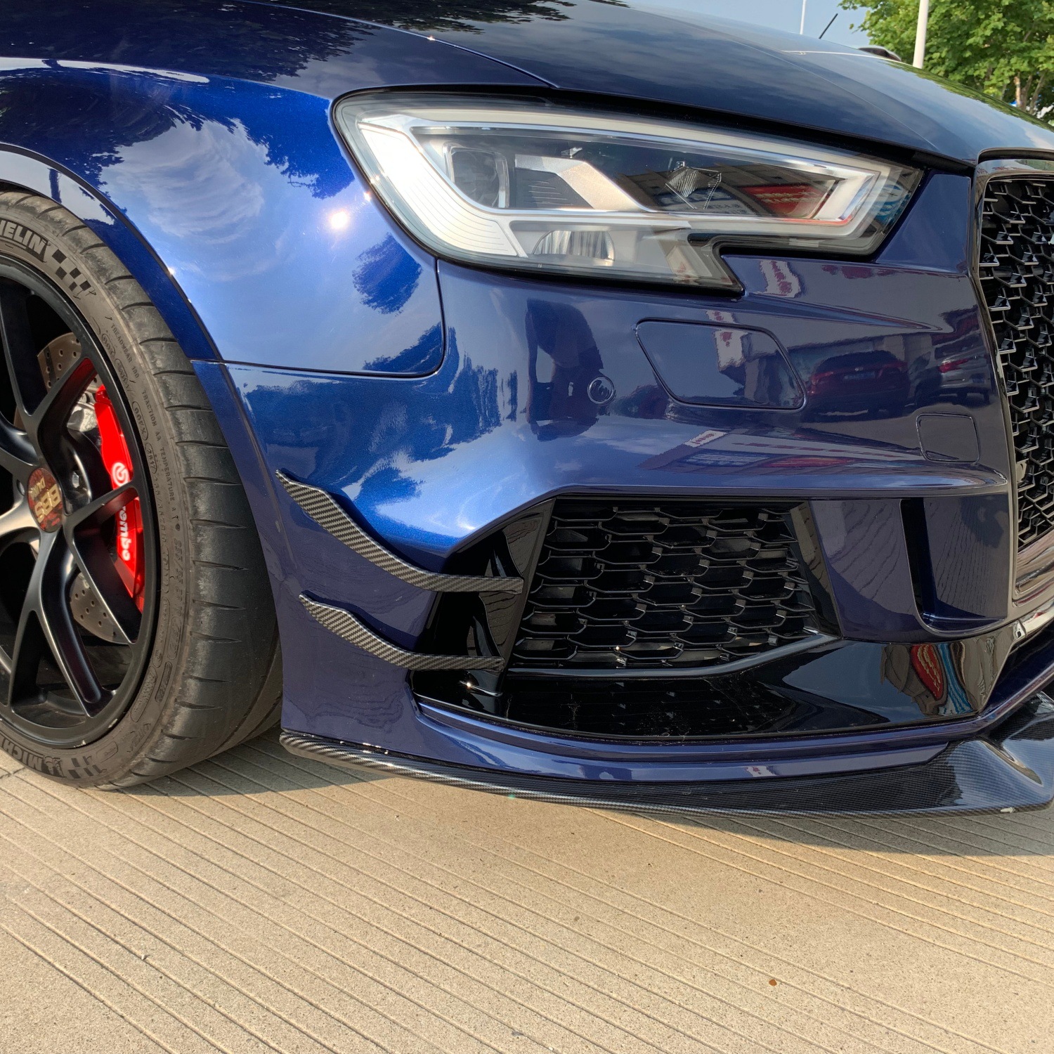17-20 Models Are Suitable for Audi A3 Modification and Upgrade to Rs3 Large Body Kit Front Face, A3-Specific Rs3 Grille Bumper