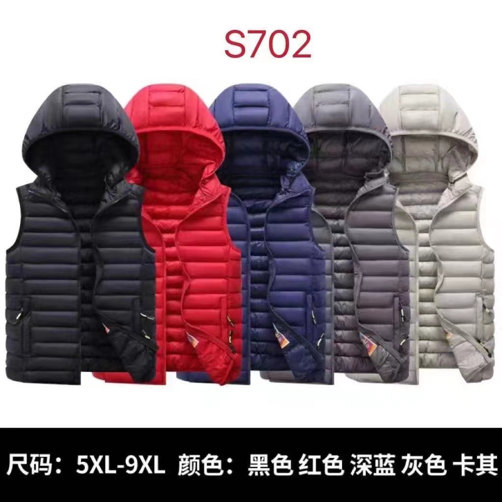 Transfronterizo más tamaño costilla Chaleco de algodón Chaleco de los hombres de otoño e invierno engrosada chaleco caliente sin mangas chaleco comercio exterior