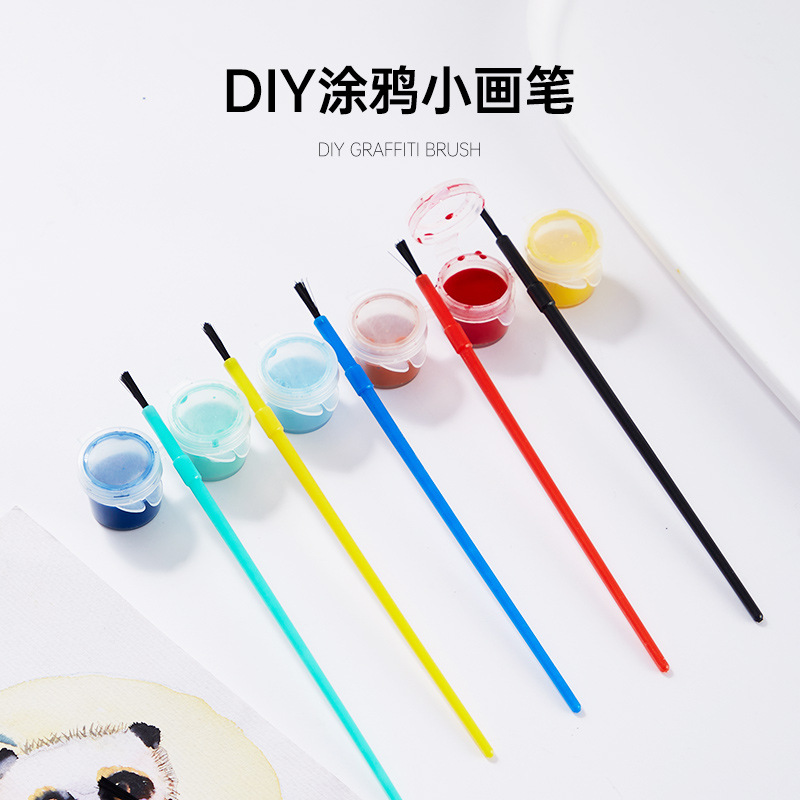 Plastic children's pigment writing brush with accessories