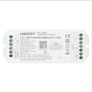Pz2 2-in-1 Led Controller Single Color Dual Color Temperature Zigbee 3.0+2.4g Controller 20A