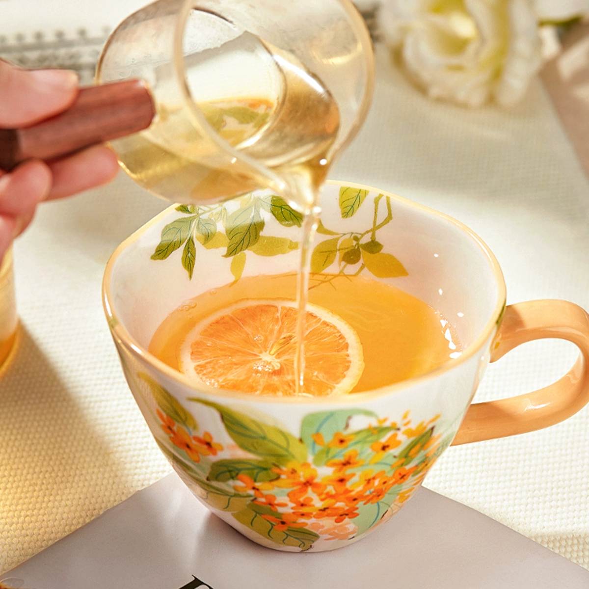 Пластиковая кружка EssenceCeramic Mark для девушек с ощущением воды, овсяная кружка для завтрака, офисная кофейная кружка, высокая краса, чай