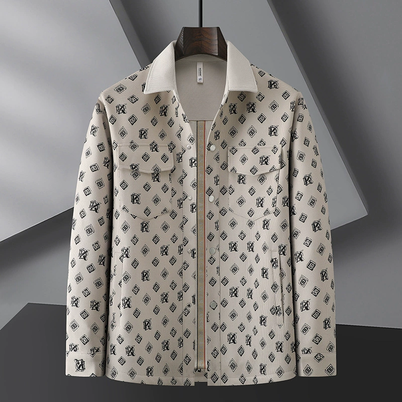 Men's spring jacket for leisure, trend of season, plus size, oversize