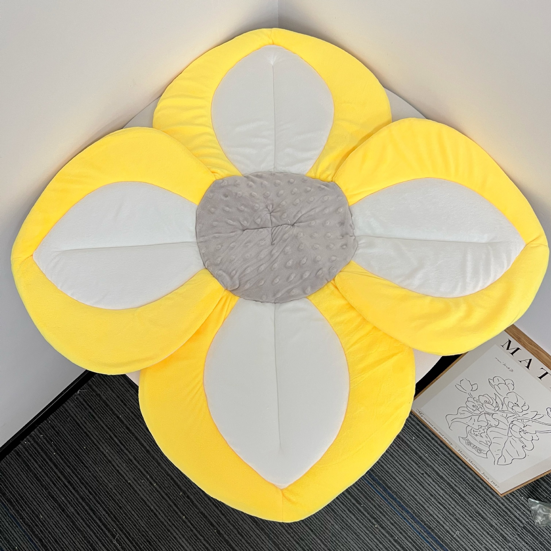 노란색 가장자리가있는 흰색 잎 (실제 하이 퀄리티)