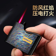 百誠の新型の空気入れ金属ライターの防風ファッションの個性の赤い火の振音ネットの赤い同型の煙具の卸売り