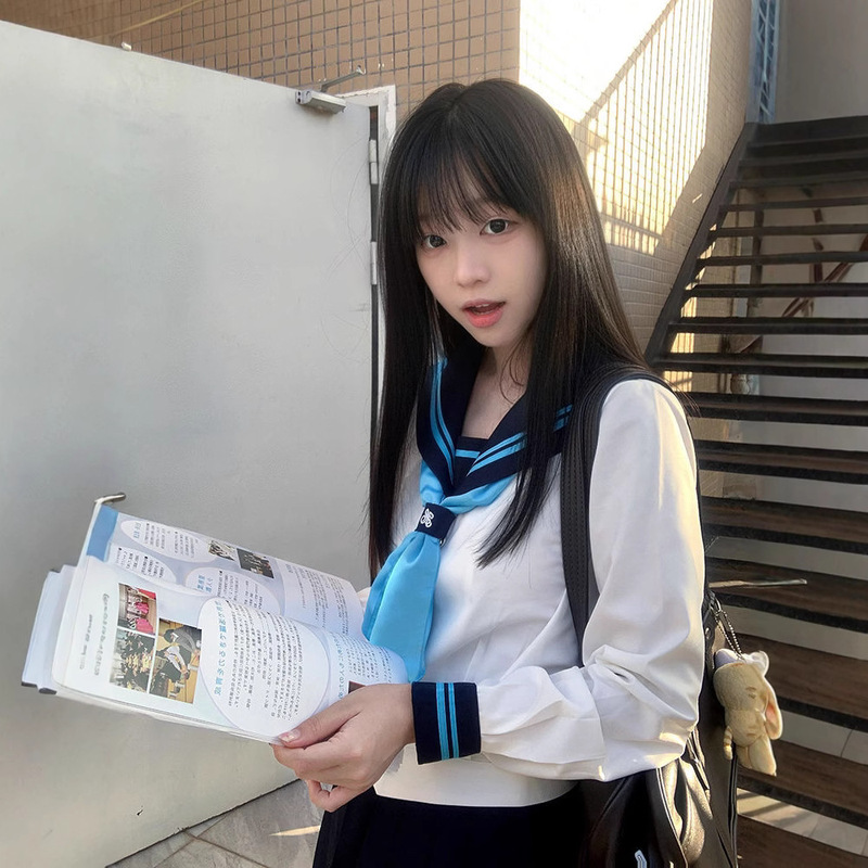 【Xiaonan】オリジナル本物JK制服セーラー服和風甘い女の子カレッジスタイルクラス制服学生服卒業制服スーツ|undefined