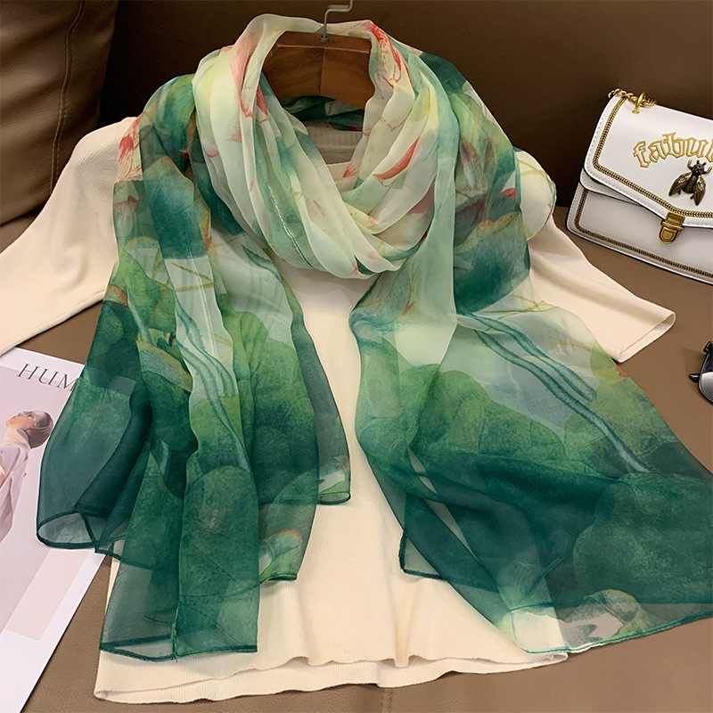 Universal fashionable thin elegant silk scarf