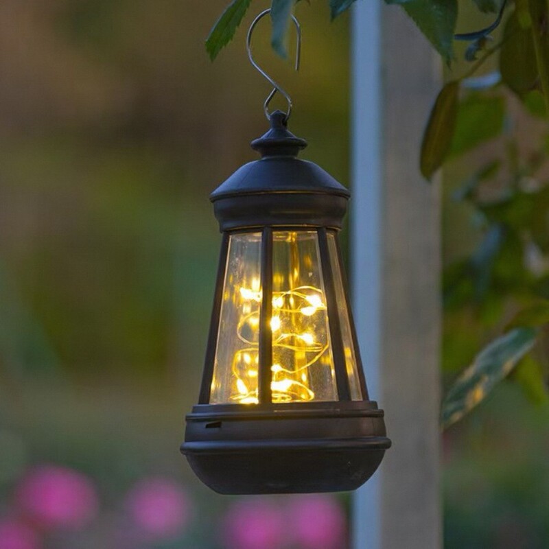 Solar Dog Lantern Courtyard Night Light Outdoor Waterproof Lighthouse Hanging Lamp Resin Iron Led Light Source Landscape Light