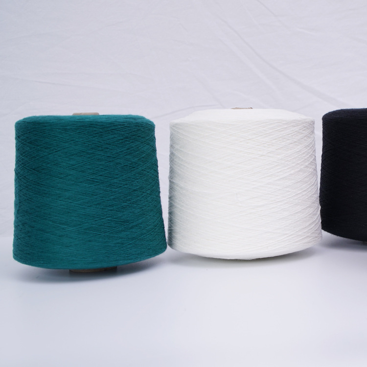 Manufacturer Wholesale 30S/2 Recycled Polyester Cotton Tc Color Yarn 65 Recycled Polyester 35 Cotton Environmentally Friendly Recycled Dyed Yarn