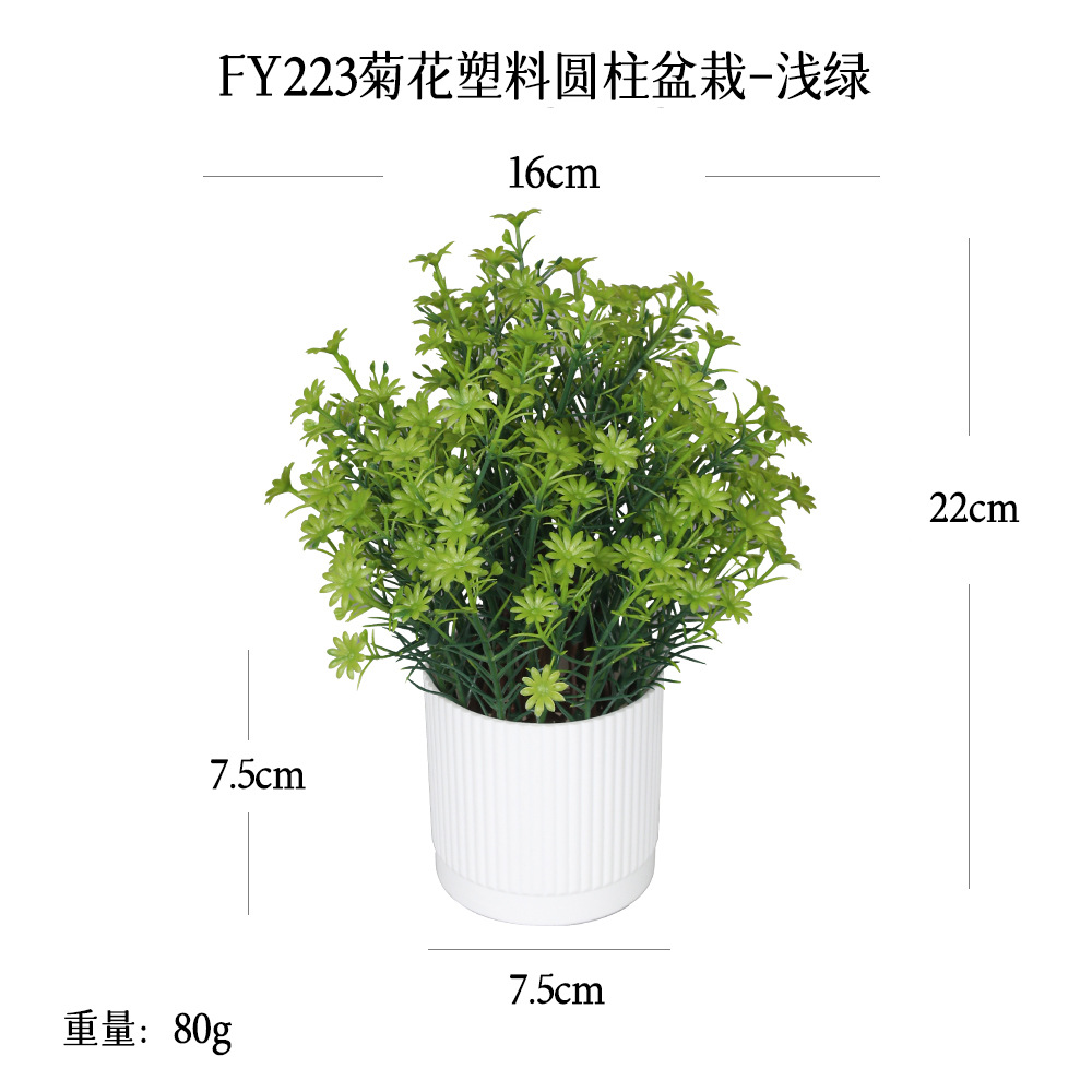 Al contado, el nuevo modelo de Amazon simula decoraciones para el hogar en macetas, plantas verdes, adornos de crisantemo, hierba de plástico y minibonsái