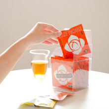 茶叶透明盒子pet塑料外包装咖啡花草茶泡装茶包装饼干盒方形包装