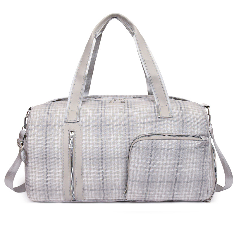 Nuevo bolso de viaje a rejilla, bolsa de ejercicio de gran capacidad, bolsa de moda portátil de viaje corto, bolsa de equipaje ligera